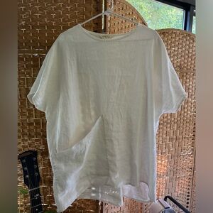 Elizabeth Suzanne White Linen Tunic